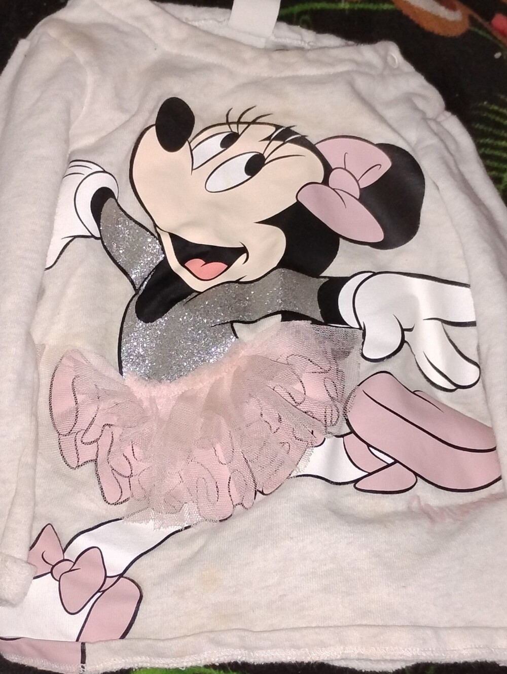 Toddler Girls Minnie Mouse Pink Tulle Ballet Pullover Sweater